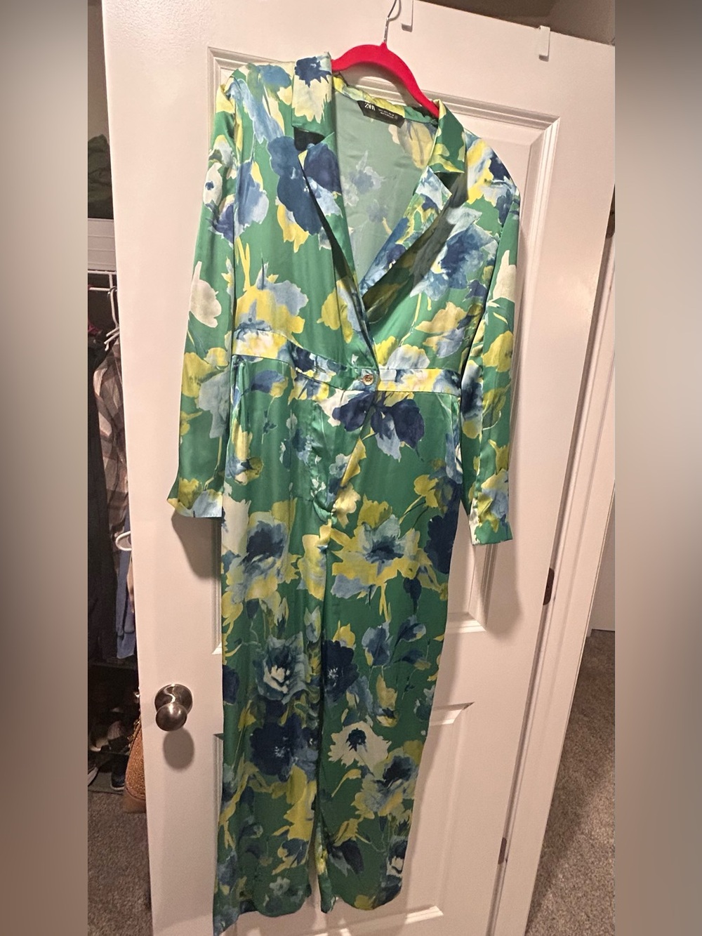 Women’s Floral Long One Piece - Green Multi Large
